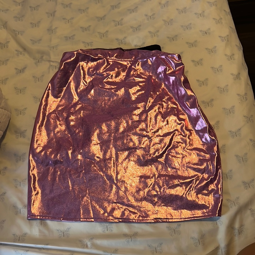 Pink metallic skirt